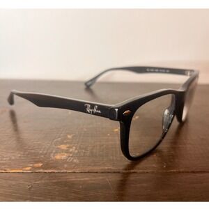 Ray-Ban RB 5248 2000 Black Square Eyeglasses Frames 51-19-145 with Case